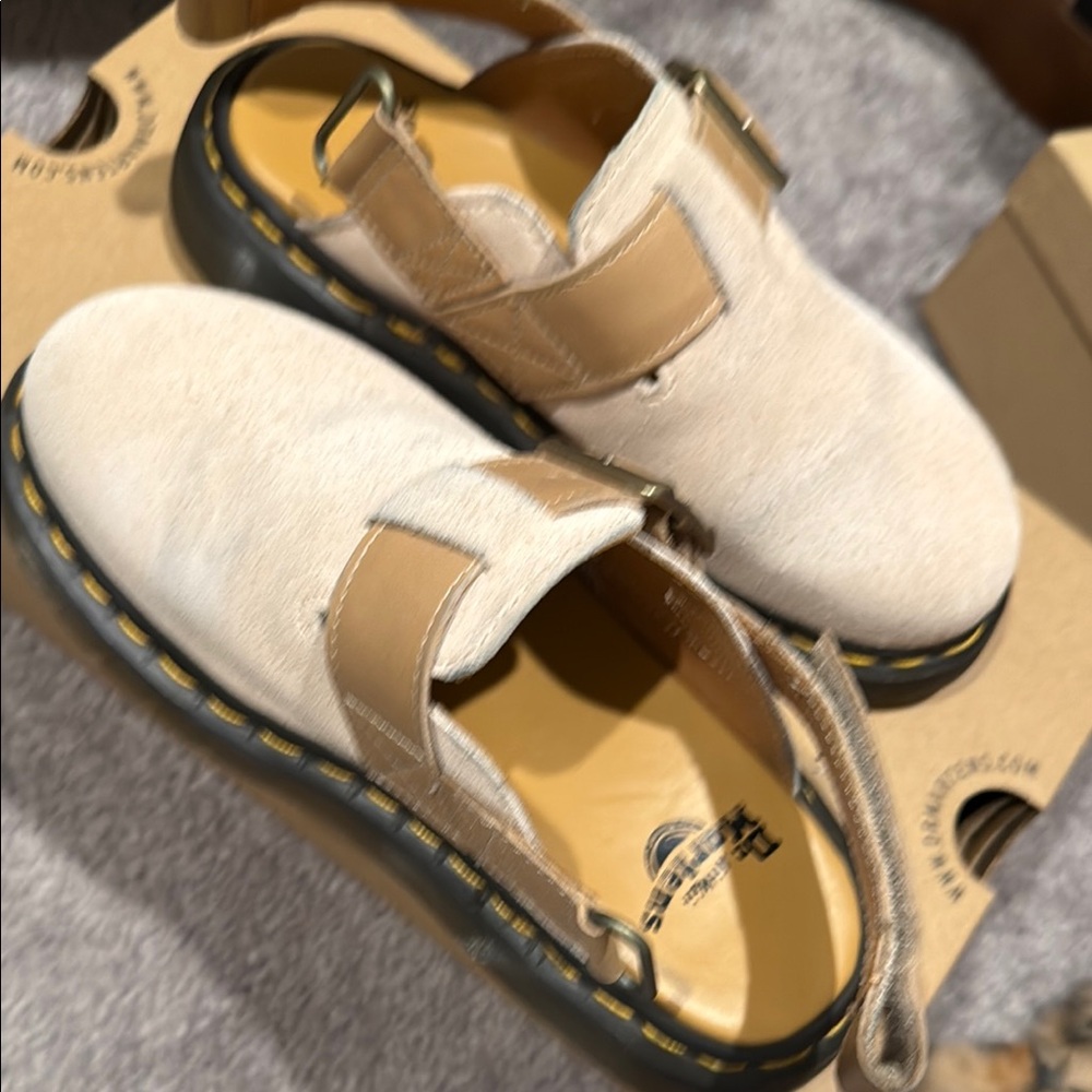 Dr. Martens Beige and Light Brown Sandals